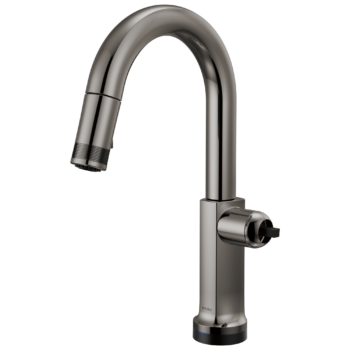 Brizo Kintsu®: SmartTouch® Pull-Down Prep Faucet with Arc Spout - Less Handle In Lumicoat® Black Onyx