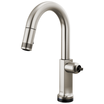 Brizo Kintsu®: SmartTouch® Pull-Down Prep Faucet with Arc Spout - Less Handle In Lumicoat® Stainless