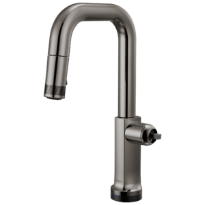 Brizo Kintsu®: SmartTouch® Pull-Down Prep Faucet with Square Spout – Less Handle In Lumicoat® Black Onyx