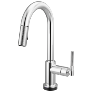 Brizo Litze®: Smarttouch Pull-Down Prep Faucet with Arc Spout – Knurled Handle In Chrome
