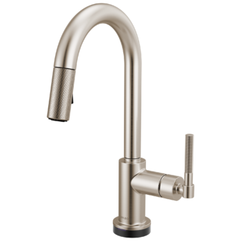 Brizo Litze®: Smarttouch Pull-Down Prep Faucet with Arc Spout - Knurled Handle In Stainless
