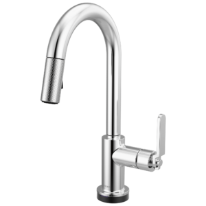 Brizo Litze®: Smarttouch Pull-Down Prep Faucet with Arc Spout – Industrial Handle In Chrome