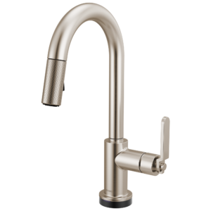 Brizo Litze®: Smarttouch Pull-Down Prep Faucet with Arc Spout – Industrial Handle In Stainless