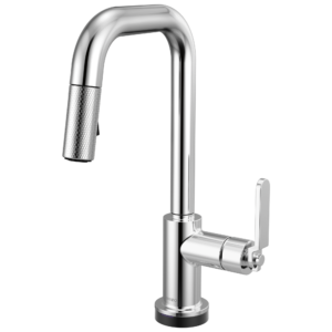 Brizo Litze®: Smarttouch Pull-Down Prep Faucet with Square Spout – Industrial Handle In Chrome
