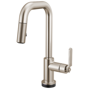 Brizo Litze®: Smarttouch Pull-Down Prep Faucet with Square Spout – Industrial Handle In Stainless