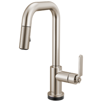 Brizo Litze®: Smarttouch Pull-Down Prep Faucet with Square Spout - Industrial Handle In Stainless