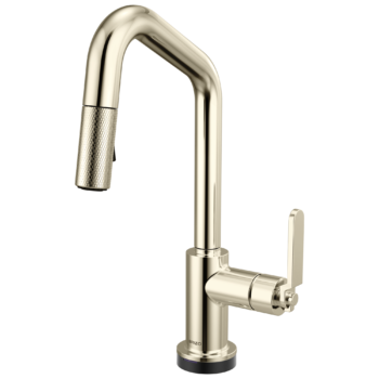 Brizo Litze®: Smarttouch Pull-Down Prep Faucet with Angle Spout - Industrial Handle In Polished Nickel