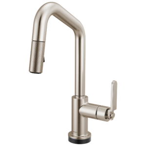 Brizo Litze®: Smarttouch Pull-Down Prep Faucet with Angle Spout – Industrial Handle In Stainless