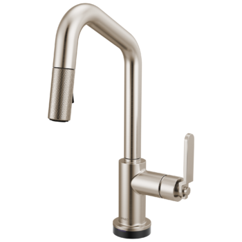 Brizo Litze®: Smarttouch Pull-Down Prep Faucet with Angle Spout - Industrial Handle In Stainless