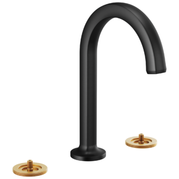 Brizo Kintsu®: Widespread Lavatory Faucet with Arc Spout - Less Handles In Matte Black