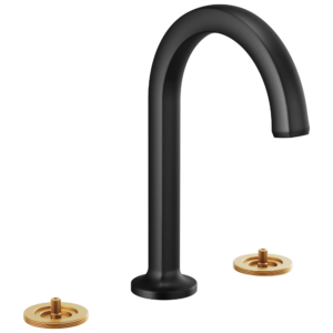 Brizo Kintsu®: Widespread Lavatory Faucet with Arc Spout – Less Handles In Matte Black