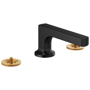 Brizo Kintsu®: Widespread Lavatory Faucet with Low Spout - Less Handles In Matte Black