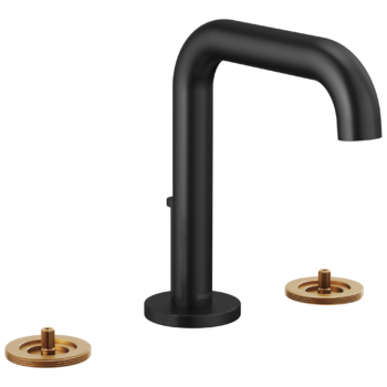 Brizo Litze®: Widespread Lavatory Faucet With High Spout - Less Handles In Matte Black