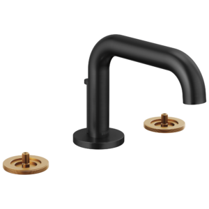 Brizo Litze®: Widespread Lavatory Faucet With Low Spout – Less Handles 1.2 GPM In Matte Black