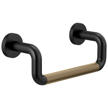 Brizo Litze®: Mini Towel Bar In Matte Black / Luxe Gold