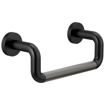 Brizo Litze®: Mini Towel Bar In Matte Black / Luxe Steel