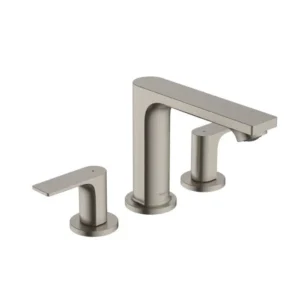 Hansgrohe Rebris E Widespread Faucet 110 with Pop-Up Drain, 1.2 GPM in Brushed Nickel