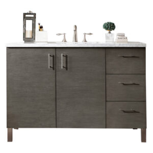 Metropolitan 48" Single Vanity, Silver Oak