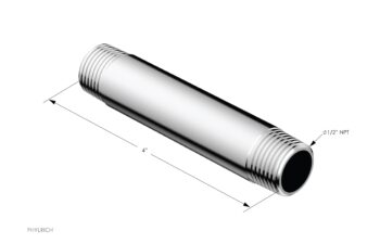 Phylrich 4" Straight Shower Arm 11205 - Polished Chrome