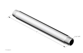Phylrich 8" Straight Shower Arm 11206 - Polished Chrome