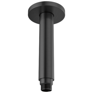Brizo Kintsu®: 6″ Dual Waterway Ceiling Mount Shower Arm and Flange In Matte Black