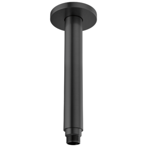 Brizo Kintsu®: 10″ Dual Waterway Ceiling Mount Shower Arm and Flange In Matte Black