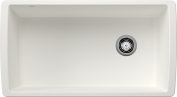 Blanco Diamond SILGRANIT 33" Super Single Undermount Kitchen Sink - White