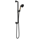 Brizo Litze®: Slide Bar Handshower with H<sub>2</sub>OKinetic® Technology In Matte Black / Luxe Gold