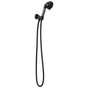 Brizo Litze®: Wall Mount Handshower with H2Okinetic® Technology In Matte Black / Luxe Steel