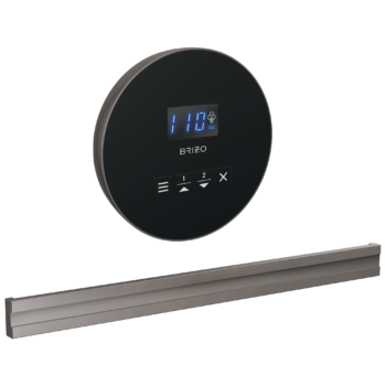 Brizo Other: Round + Bilateral Steam Set In Lumicoat® Black Onyx