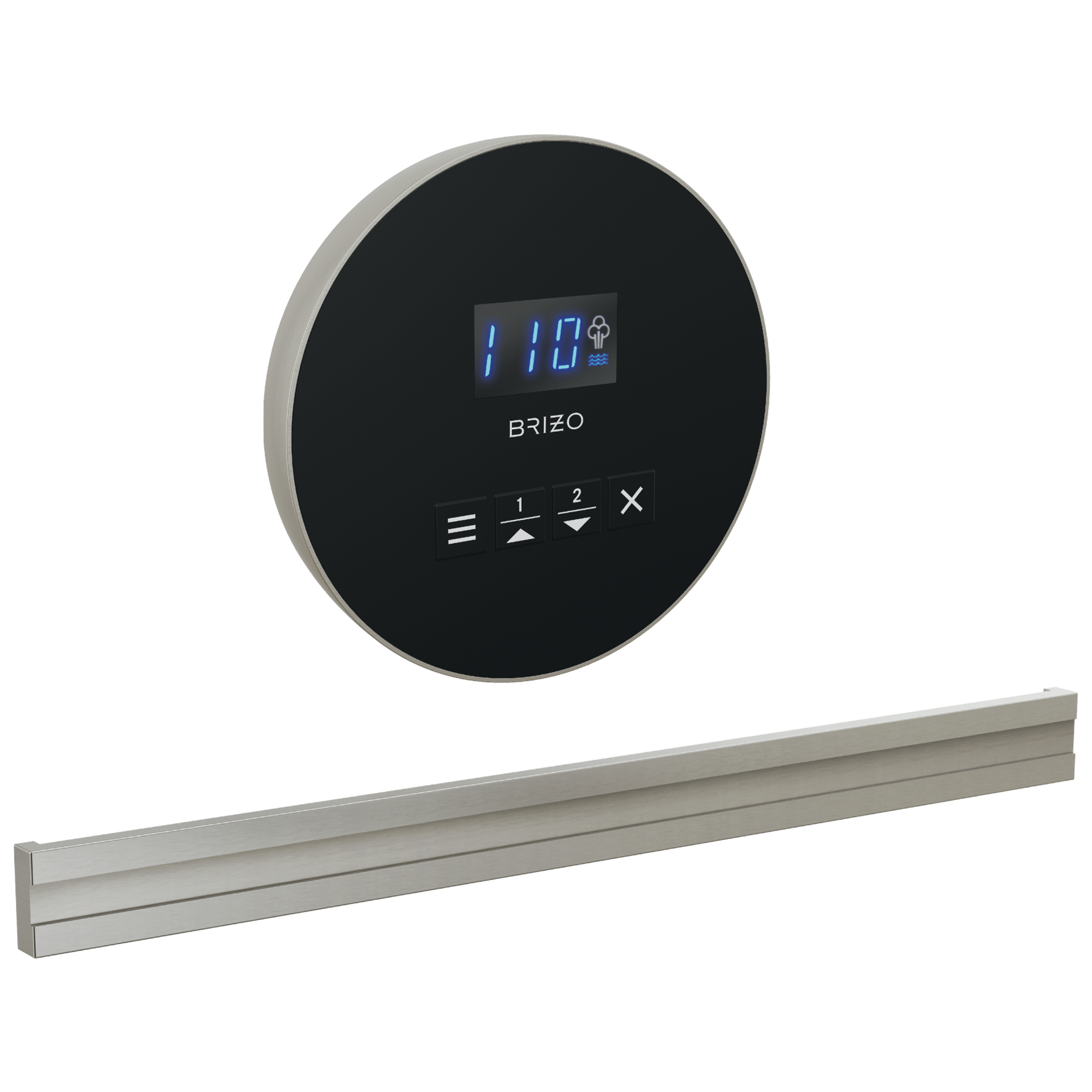 Brizo Other: Round + Bilateral Steam Set In Lumicoat® Luxe Nickel