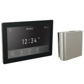 Brizo Other: Digital + Square Steam Set In Lumicoat® Luxe Nickel