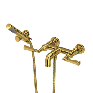 ROHL San Giovanni™ Exposed Wall Mount Tub Filler In Unlacquered Brass