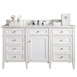 Brittany 60" Single Vanity, Bright White
