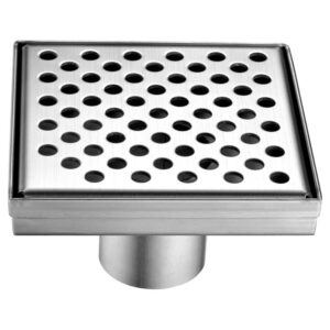 Dawn® Rhone River Series – Square Shower Drain 5″L In Polished satin
