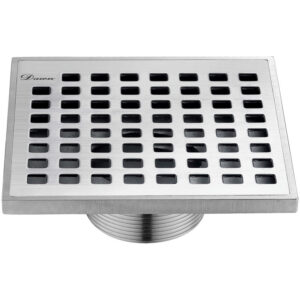 Dawn® Brisbane River Series – Square Shower Drain 5″L (Threaded) In Polished satin