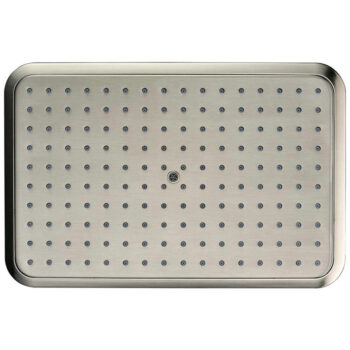 Dawn® Single Function Rectangle Rain Showerhead, Brushed Nickel