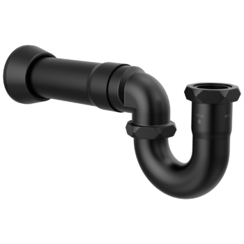 Brizo Other: 17-Gauge P-Trap with Flange In Matte Black