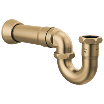 Brizo Other: 17-Gauge P-Trap with Flange In Luxe Gold