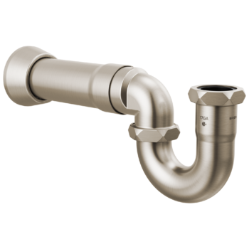 Brizo Other: 17-Gauge P-Trap with Flange In Luxe Nickel