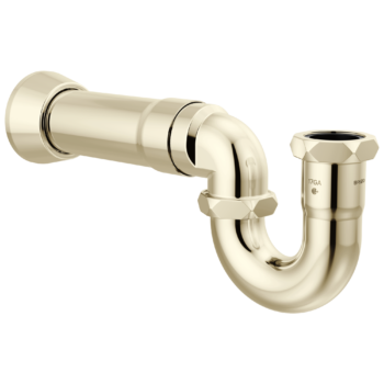Brizo Other: 17-Gauge P-Trap with Flange In Polished Nickel