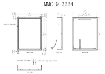 Jupiter 32x24 Illuminated Cabinet Vanity Mirror - Image 8