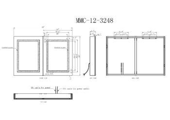 Andromeda 32x48 Illuminated Cabinet Vanity Mirror - Image 8