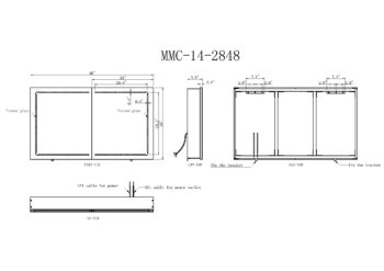 Cosmo 28x48 II Conductive Hinge Powered Illuminated Cabinet Vanity Mirror - Image 6