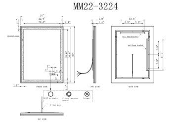 Sirius 32x24 Illuminated Vanity Mirror - Black - Image 14