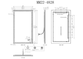 Sirius 32x24 Illuminated Vanity Mirror - Black - Image 17