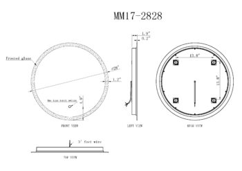 Sidra 24x24 Round Illuminated Vanity Mirror - Image 9