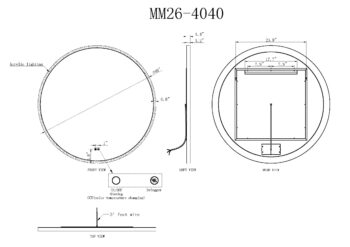 Saturn 27x27 Round Illuminated Vanity Mirror - Image 11