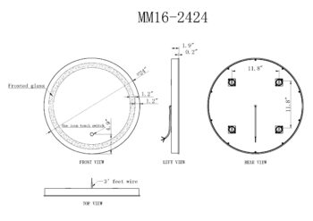 Solstice 24x24 Round Illuminated Vanity Mirror - Image 6