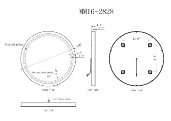 Solstice 24x24 Round Illuminated Vanity Mirror - Image 9